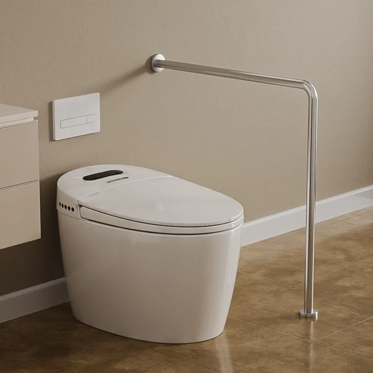 L-Shaped Toilet Handicap Grab Bars